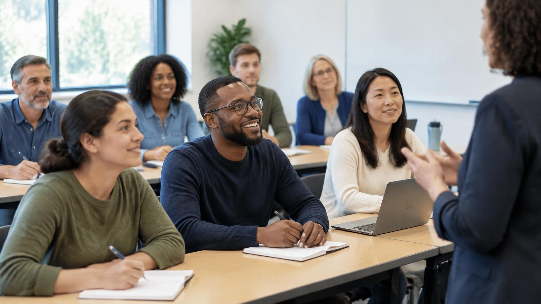 adult students in classroom