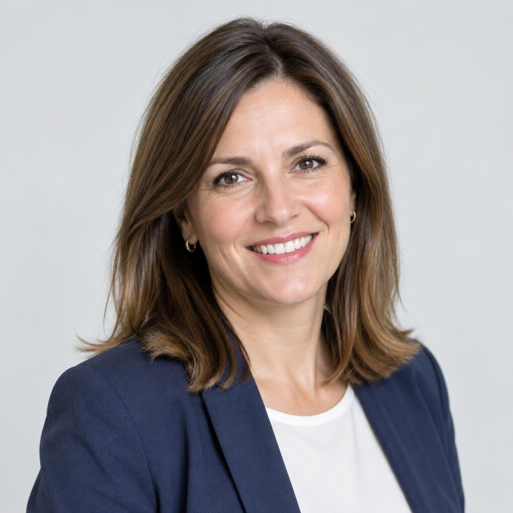 Portrait of a smiling woman in business casual clothing